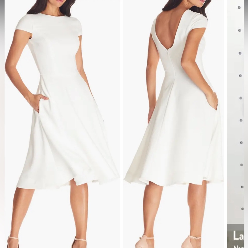 Dress the population Livia Fit & Flare Dress sz S #YY